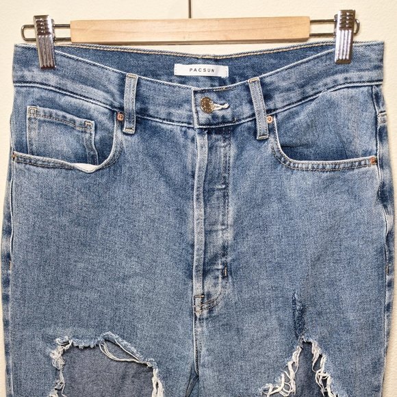 PacSun Distressed Ultra High Waisted Slim Fit Jeans - Picture 3 of 16